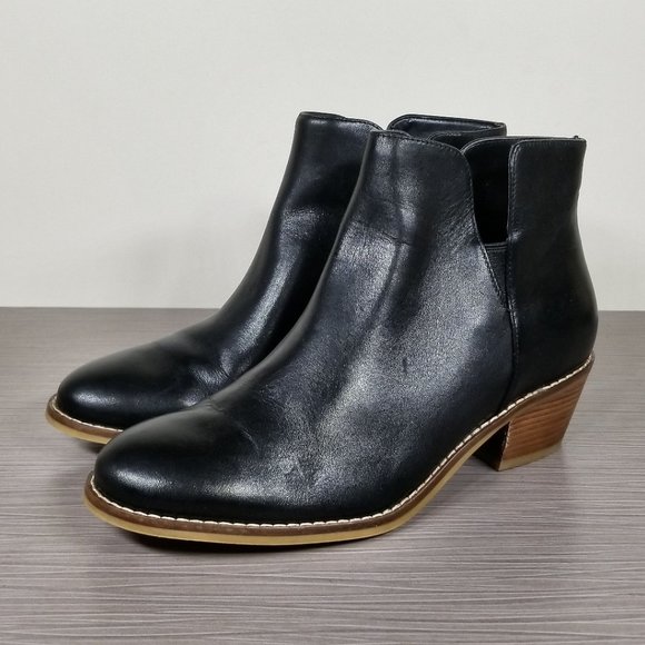 Cole Haan Abbot Cutout Ankle Booties, Black Leather, Womens Size 5.5 B - Picture 3 of 12